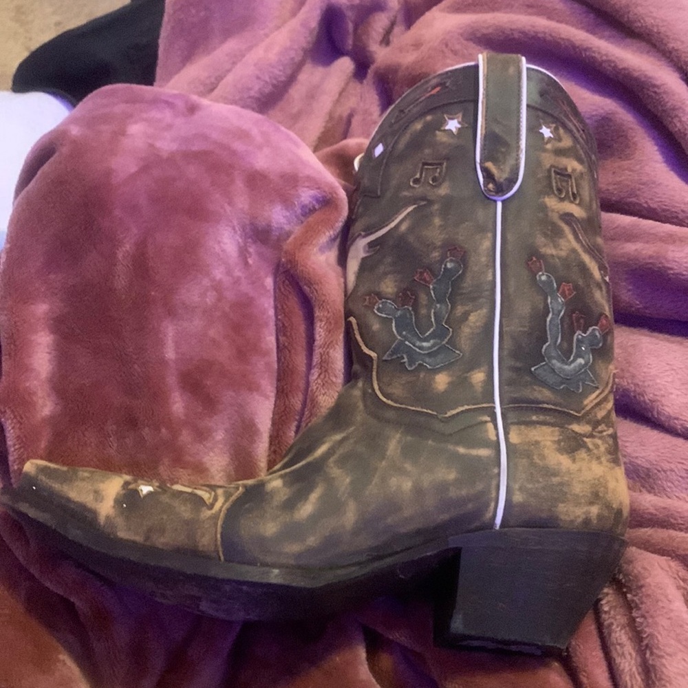 DAN POST Western Cowboy Distressed Leather Boots DP3587 SIZE 10